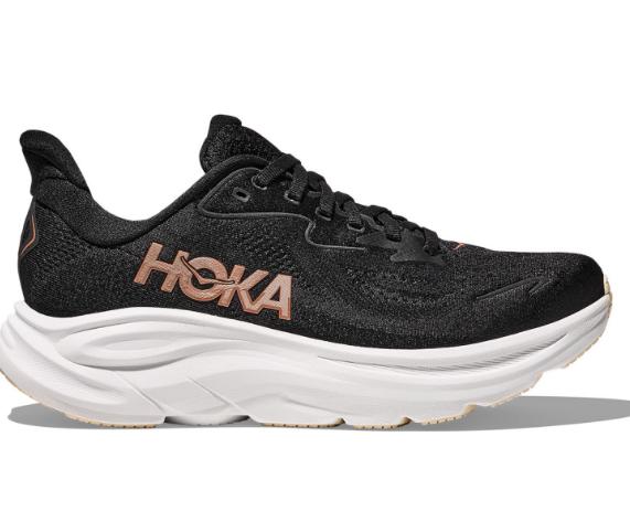 HOKA Clifton hardloopschoen in zwart-wit